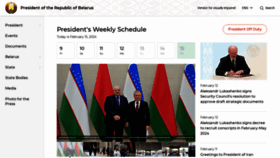What President.gov.by website looked like in 2024 (1 year ago)