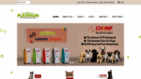 What Platinumpetfood.com.my website looks like in 2024 