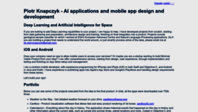 What Piotrknapczyk.com website looked like in 2024 (1 year ago)