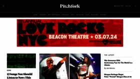 What Pitchfork.com website looks like in 2024 