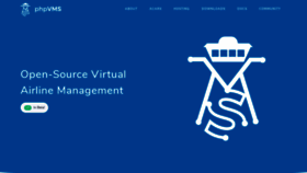 What Phpvms.net website looked like in 2024 (1 year ago)