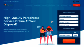 What Paraphrasingtool.net website looks like in 2024 