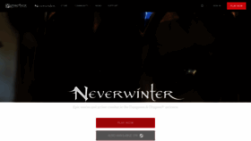 What Playneverwinter.com website looks like in 2024 