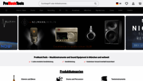 What Promusictools.com website looks like in 2024 
