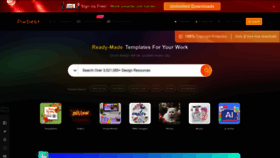 What Pikbest.com website looked like in 2024 (1 year ago)