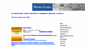 What Physicsessays.org website looks like in 2024 