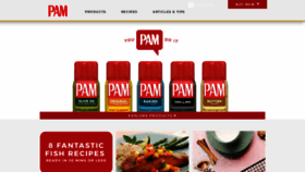 What Pamcookingspray.com website looks like in 2024 
