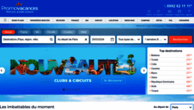 What Promovacances.com website looks like in 2024 