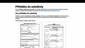 What Prihlaska-do-autoskoly.cz website looks like in 2024 