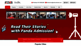 What Panda-admission.com website looks like in 2024 