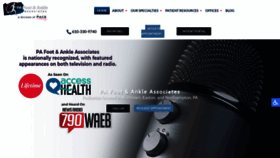 What Pafootdoctors.com website looks like in 2024 