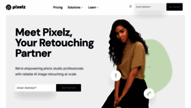 What Pixelz.com website looks like in 2024 