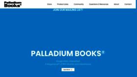 What Palladiumbooks.com website looks like in 2024 