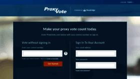 What Proxyvote.com website looks like in 2024 