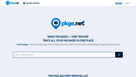 What Pkge.net website looks like in 2024 