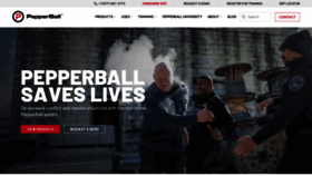 What Pepperball.com website looks like in 2024 
