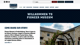 What Pioneermuseum.net website looks like in 2024 