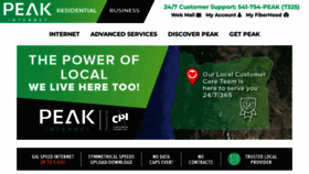 What Peak.org website looks like in 2024 