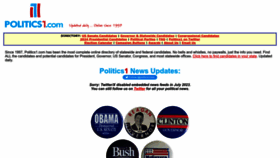 What Politics1.com website looks like in 2024 
