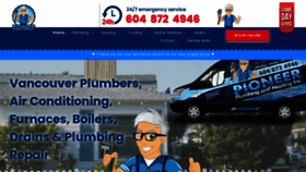 What Pioneerplumbing.com website looks like in 2024 