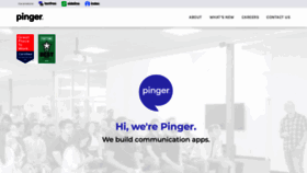 What Pinger.com website looks like in 2024 