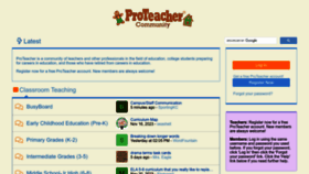 What Proteacher.net website looks like in 2024 