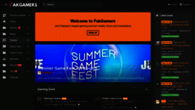 What Pakgamers.com website looks like in 2024 