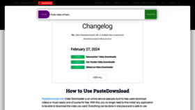What Pastedownload.com website looks like in 2024 