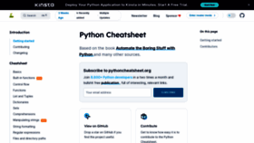 What Pythoncheatsheet.org website looks like in 2024 