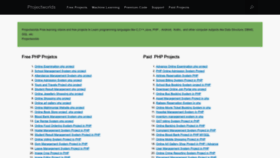 What Projectworlds.in website looked like in 2024 (2 years ago)