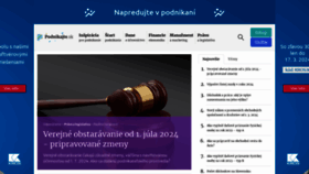 What Podnikajte.sk website looks like in 2024 