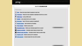 What Ping.eu website looks like in 2024 