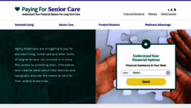 What Payingforseniorcare.com website looks like in 2024 