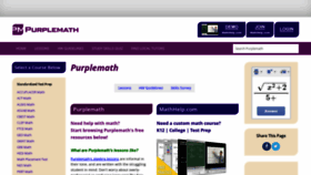 What Purplemath.com website looks like in 2024 