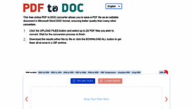 What Pdf2doc.com website looks like in 2024 