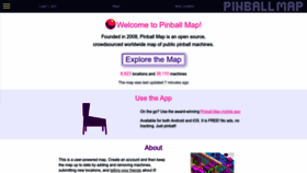 What Pinballmap.com website looks like in 2024 