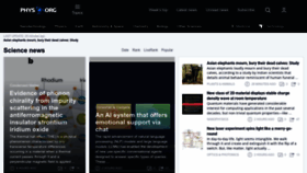 What Phys.org website looked like in 2024 (2 years ago)