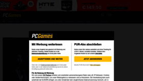 What Pcgames.de website looks like in 2024 