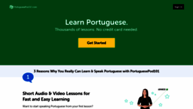 What Portuguesepod101.com website looks like in 2024 