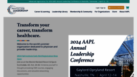 What Physicianleaders.org website looks like in 2024 