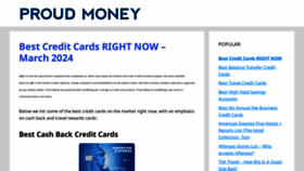 What Proudmoney.com website looks like in 2024 