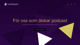What Poddtoppen.se website looks like in 2024 