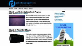 What Photographylife.com website looks like in 2024 