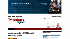What Pensions-expert.com website looks like in 2024 