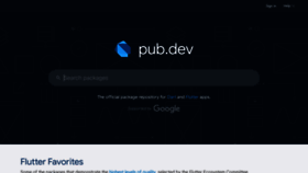 What Pub.dev website looks like in 2024 