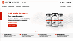 What Peptidesciences.com website looks like in 2024 