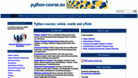 What Python-course.eu website looks like in 2024 