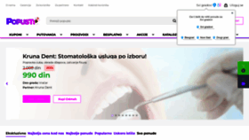 What Popusti.rs website looks like in 2024 