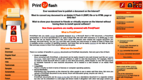 What Print2flash.com website looks like in 2024 
