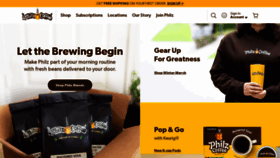 What Philzcoffee.com website looks like in 2024 